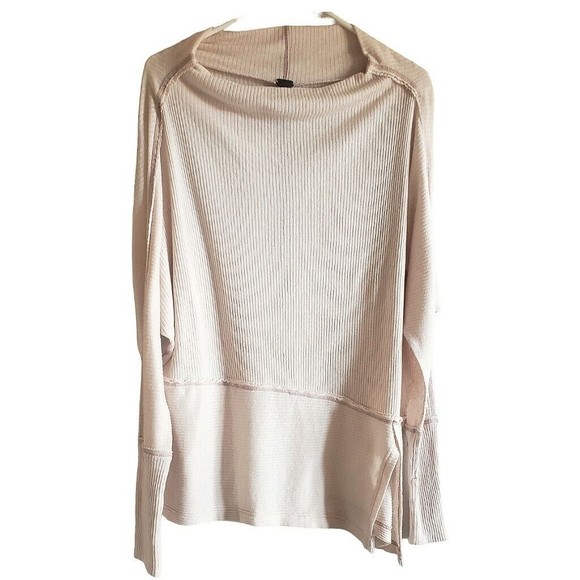 Free People Tops - Free People We The Free Beige Tunic Top Thermal Waffle Knit Londontown Boho XS